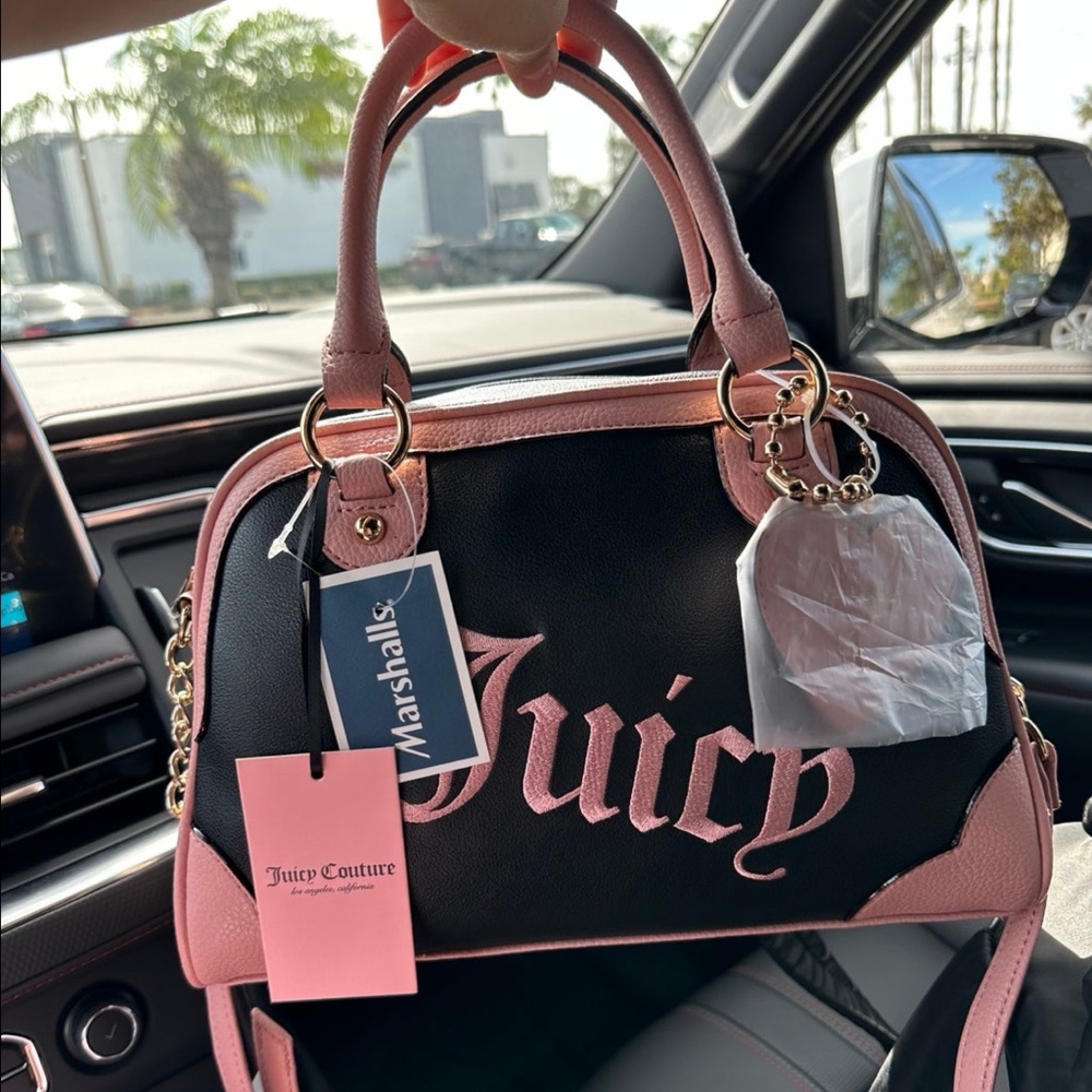 Juicy Couture black liquorice urban-heritage bowler bag